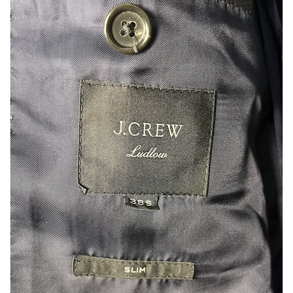 J.Crew Ludlow Blazer Men’s Size 38S Slim Gray Moon Wool Cotton Unstructured - Picture 8 of 9